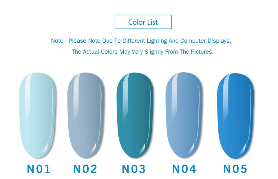 VINIMAY 18 Color Jeans Blue Gel Nail Polish Varnish Nail UV Soak Off Gellak Gelpolish Nail Art Primer Manicure Nails Gel Lacque