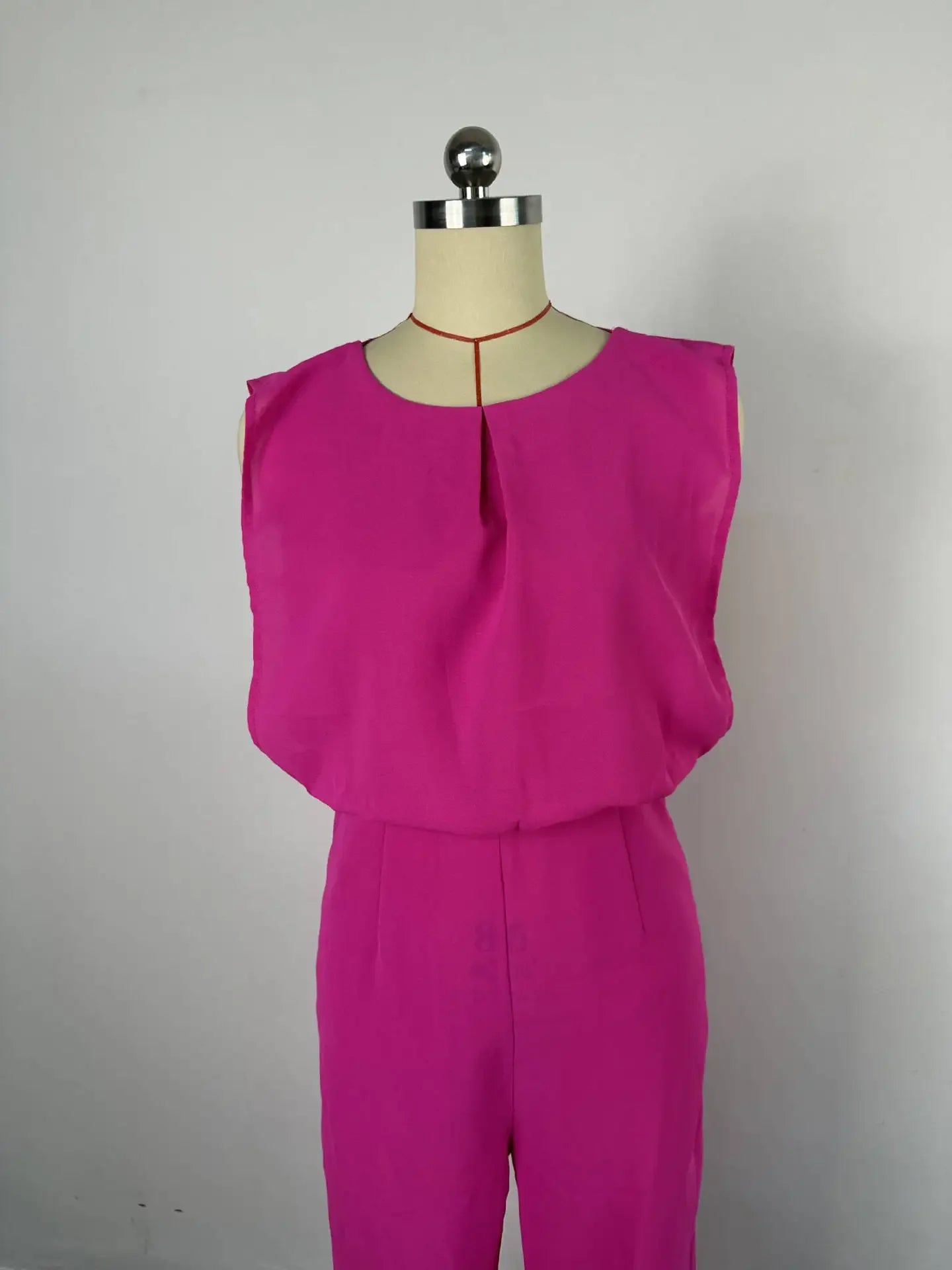 Women's Clothing Backless Sleeveless Jumpsuits Pants Overall Loose Wide Leg High Waist Full Length Pants