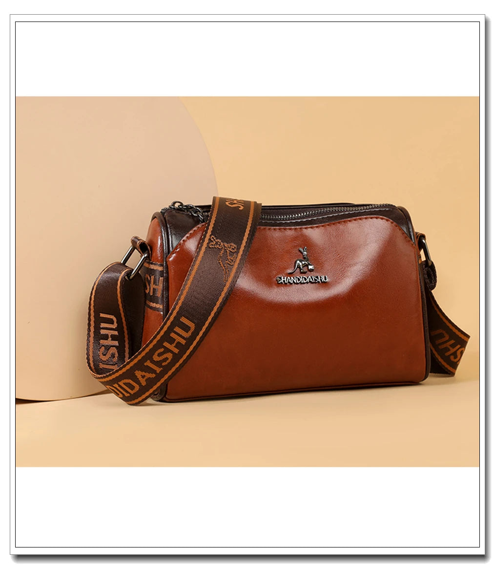 New Fashion Women's Genuine Leather Shoulder Bag Luxury Designer Handbag Brand Crossbody Bolsas For Girl Bags Messenger Bags Sac