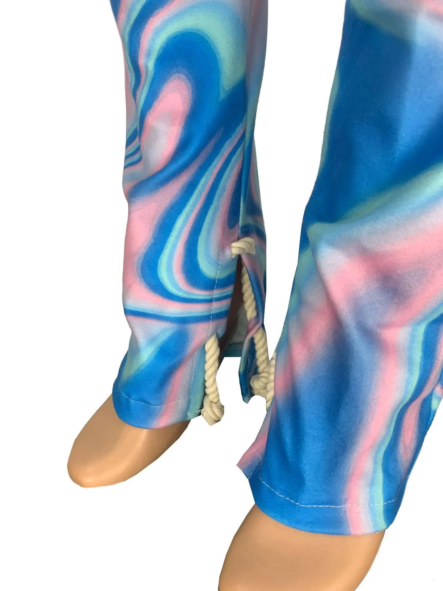 Strecth Cargo Pants for Women Streetwear Mid Waist Multi Pockets Drawstring Trousers Vintage 2024 Autumn Printing Sweatpants