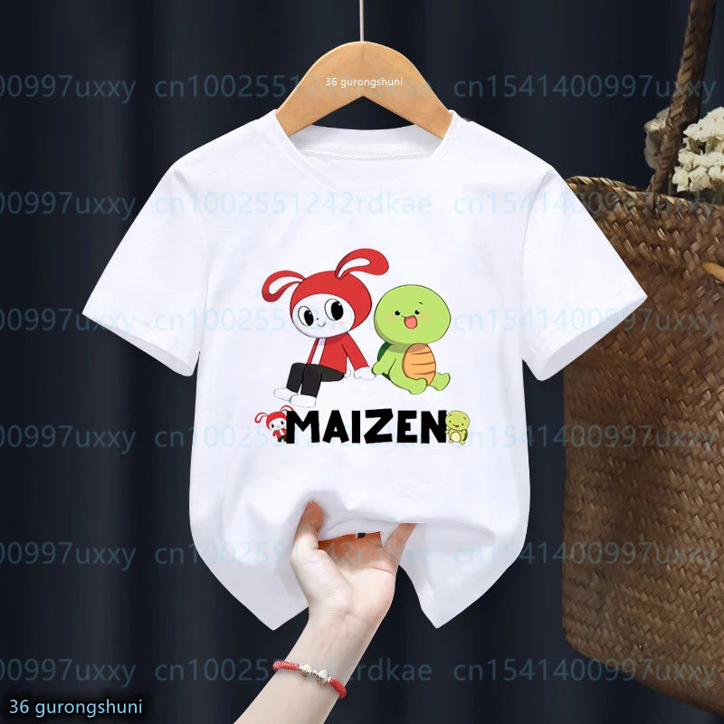 T-Shirt For Boys/Girls Animation Jj Mikey Cartoon Print Mikey Kids T-Shirt Fashion Trend Boys /Girls Cute Young Children Tshirts