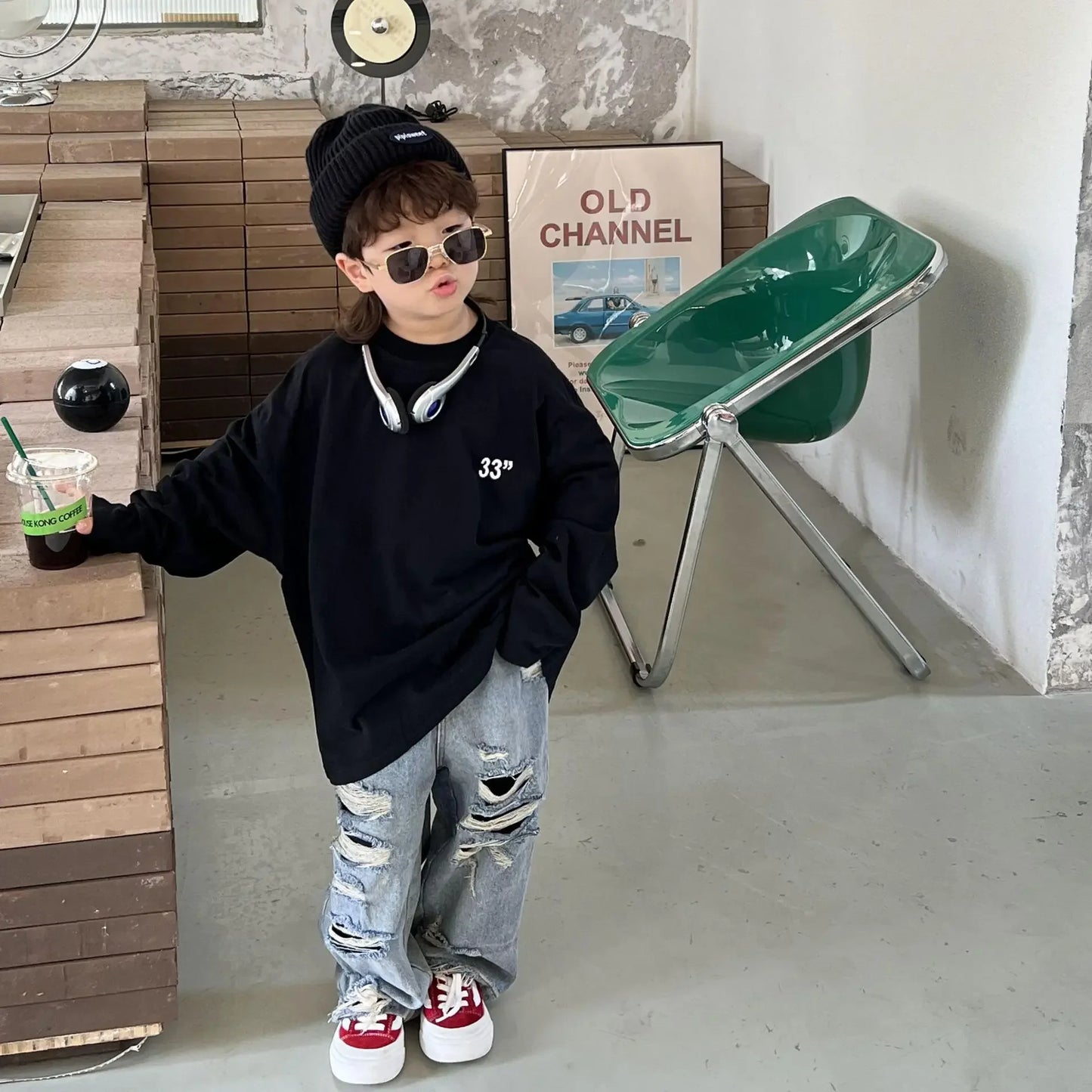 Spring Autumn Kids Baby Boys Cowboy Children's Clothing Jeans Casual Kids Baby Boys Ripped Children Jeans