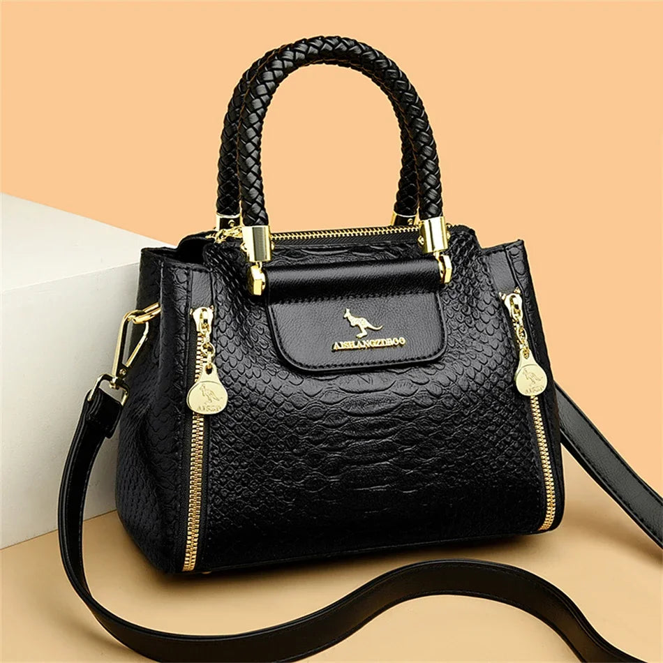 Fashion Crossbody Bags for Women Designer Ladies Purses and Handbags High-quality Soft Leather Women Shoulder Messenger Bags Sac