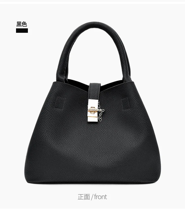 Woman shoulder bag Large capacity Handbag for Women Crossbody bag Lychee pattern Portable bucket bag ladies messenger bags