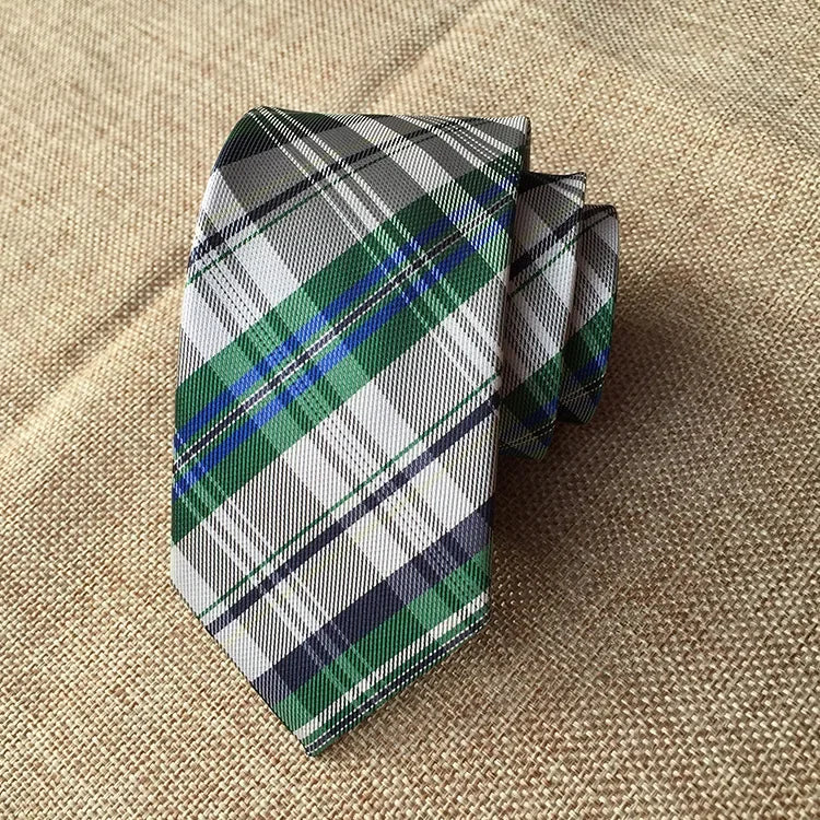 Mans 6cm Skinny Ties Striped Plaid Neckties Fashion Tie Jacquard Classics Business Mens Wedding Party Dress Woven Slim Tie