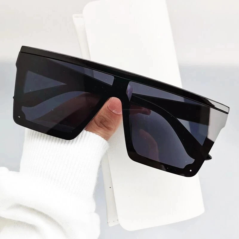 Vintage Siamese Sunglasses Men Women Rimless Oversized Square Designer Sunglasses Retro Glasses Shades Lentes De Sol Mujer
