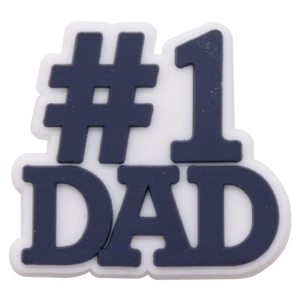 1PCS 'I Love Dad' PVC Shoe Button Charm for Father's Day Papa Sandals Decorations DIY Sweet Holiday Gift Idea