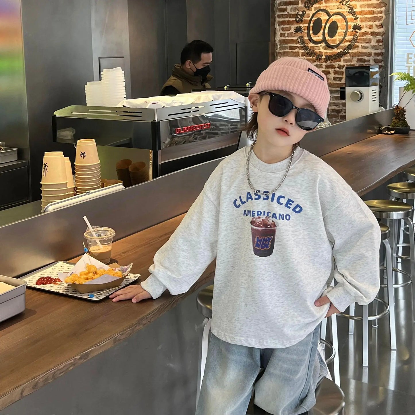 Autumn Girls Boys Vintage Jeans Children's Fashion Casual Denim Pants Casual Jeans