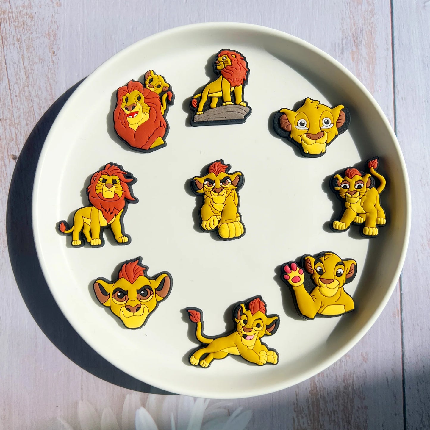 16pcs Kawaii Lion King Shoe Charms Set DIY Cartoon Accessories for Classic Clog Kids Gifts PVC Shoe Decorations