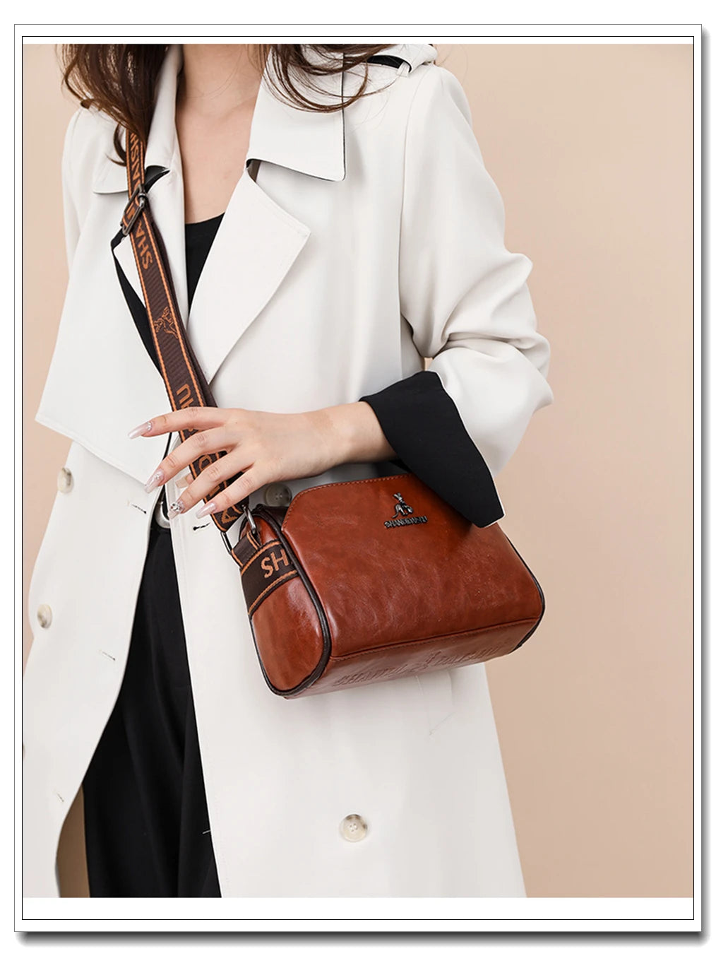 New Fashion Women's Genuine Leather Shoulder Bag Luxury Designer Handbag Brand Crossbody Bolsas For Girl Bags Messenger Bags Sac