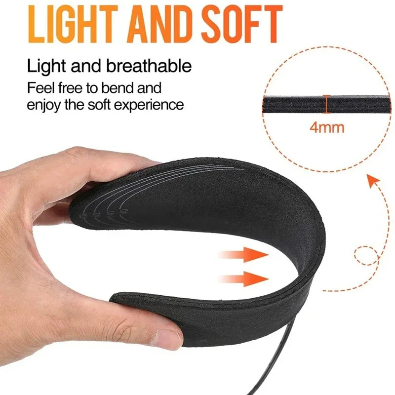 1Pair USB Heating Shoes Insole Quality Winter Warm Insoles for Feet Men Women Electrically Heated Shoe Sole Non Slip Shoe Pads