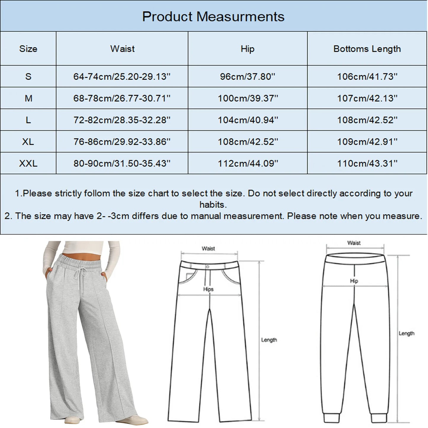 Casual Women's Sweatpants Oversize Wide Leg Pants Straight Joggers for Streetwear Fashion Sports Trousers