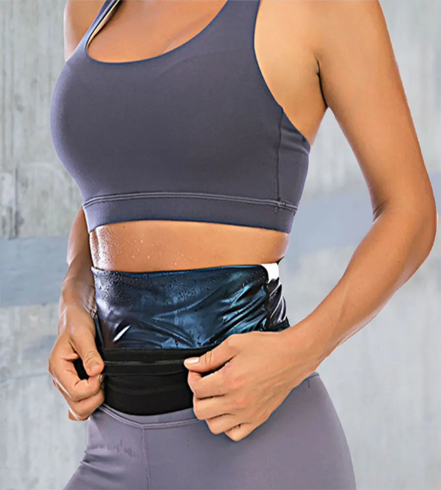 Thermal Sweat Belt Waist Trimmer Sauna Waist Belt Slimming Trainer for Workout Tummy Control Belly Wrap for Weight Loss