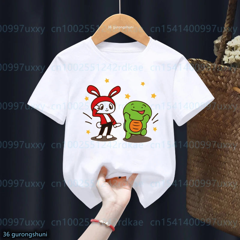T-Shirt For Boys/Girls Animation Jj Mikey Cartoon Print Mikey Kids T-Shirt Fashion Trend Boys /Girls Cute Young Children Tshirts