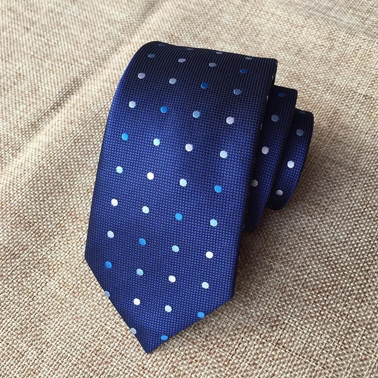 Mans 6cm Skinny Ties Striped Plaid Neckties Fashion Tie Jacquard Classics Business Mens Wedding Party Dress Woven Slim Tie