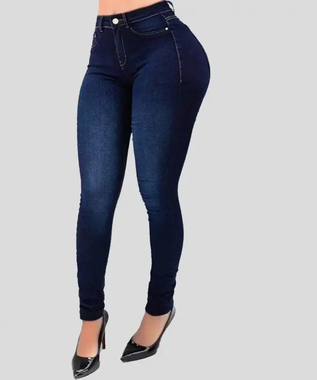 Slim Skinny Denim Pants Pockets Streetwear Trend High Waist Pencil Jeans Women Sexy Streetwear Stretch Shaping Jeans Trousers