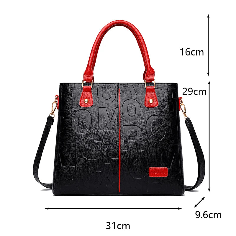 Luxury Designer PU Leather Casual Crossbody Bag for Women Ladies Large Capacity Travel Shoulder Handbag