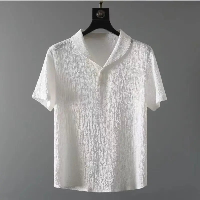 Fashion For men shirt/short sleeve shirts men's sets High quality shirts male Two Piece size M-4XL