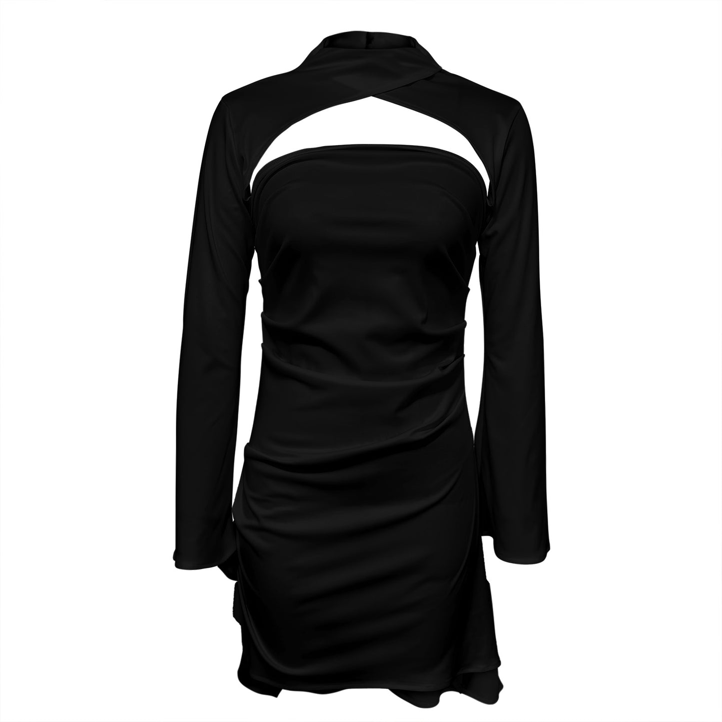 Hot Sale Gown Cut Out Elegant Party Dresses For Women Skirt Solid Open Collarbone Cheongsam Dresses Formal Occasion Dresses