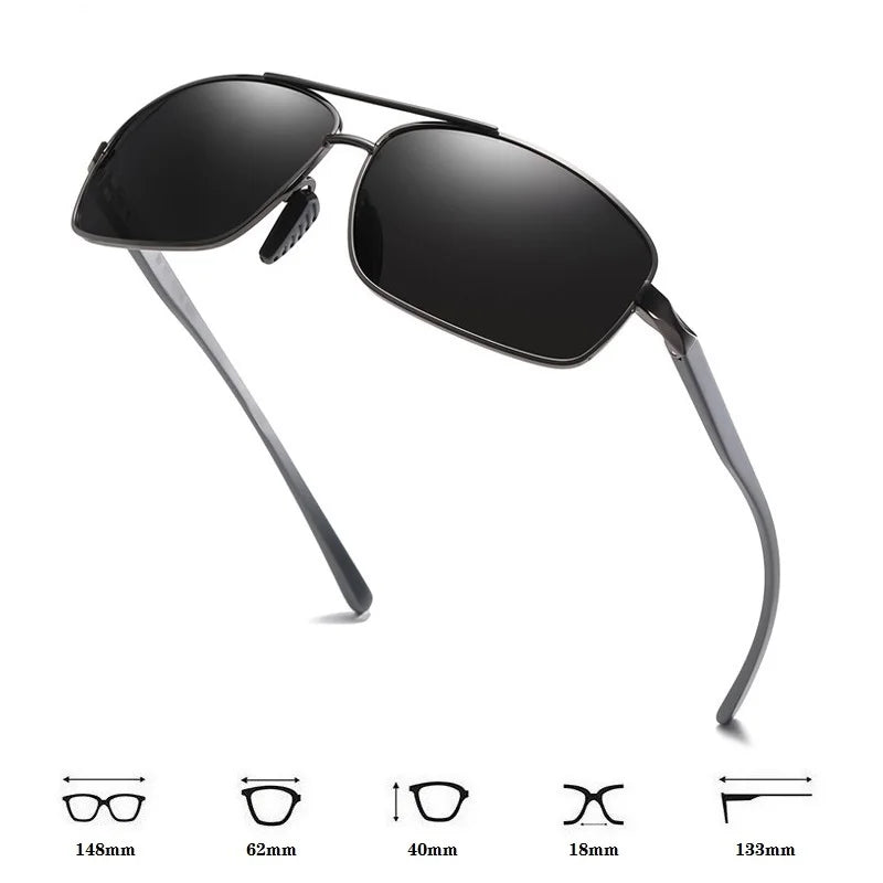 Men Polarized Sunglasses Classic Driving Fishing Sun Glasses Luxury Metal Designer Sunglasses For Man Black Eyewear Oculos Gafas