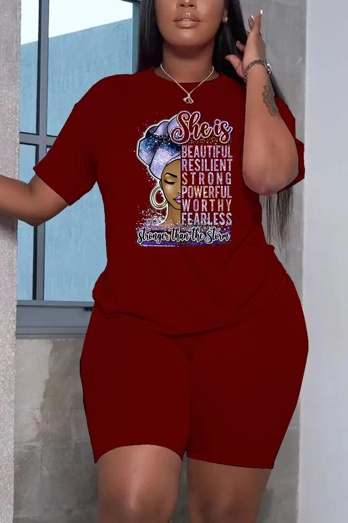 Summer Women Printing Casual T-Shirt Y2k Graphics Top Shorts Set Femme Short Sleeve Two Pieces Set Lady Daily Streetwear Outfits