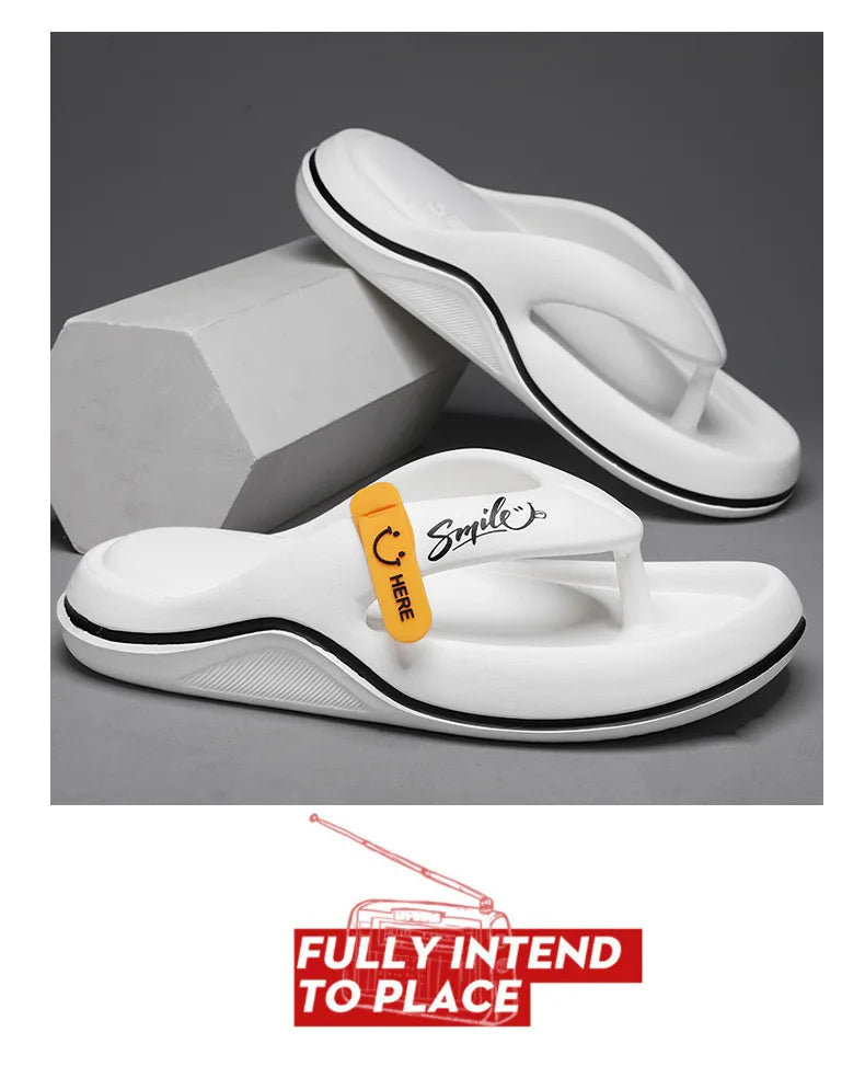 Korean Style Men's Casual Flip Flops Summer Fashion Outdoor Beach Sandals Trendy Slip-On Slippers for Adult Unisex