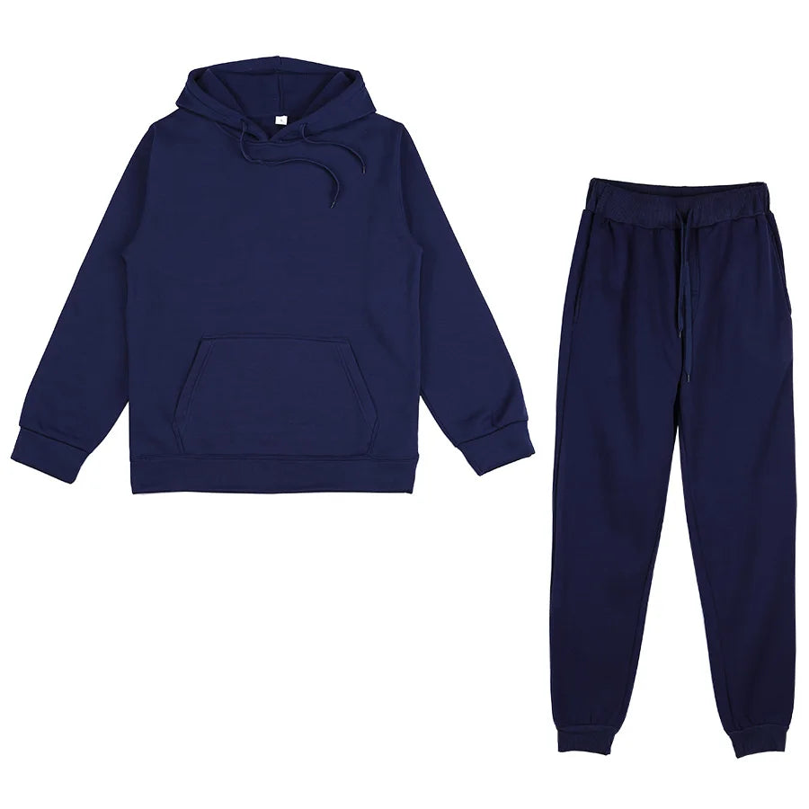 Spring autumn 2 Piece Set Women Casual Round Neck Long Sleeve Hoodies High Waist sweatpants Tracksuit Women workout sportswear