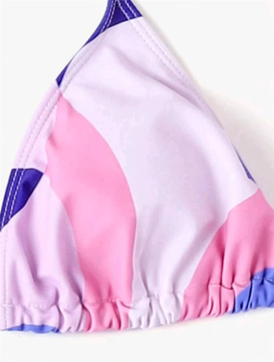 3 pieces Halter Bikini Tropical Print Swimsuit Drawstring Side Swimwear Women Long Sleeve Bathing Suit Female Swimming Beachwear