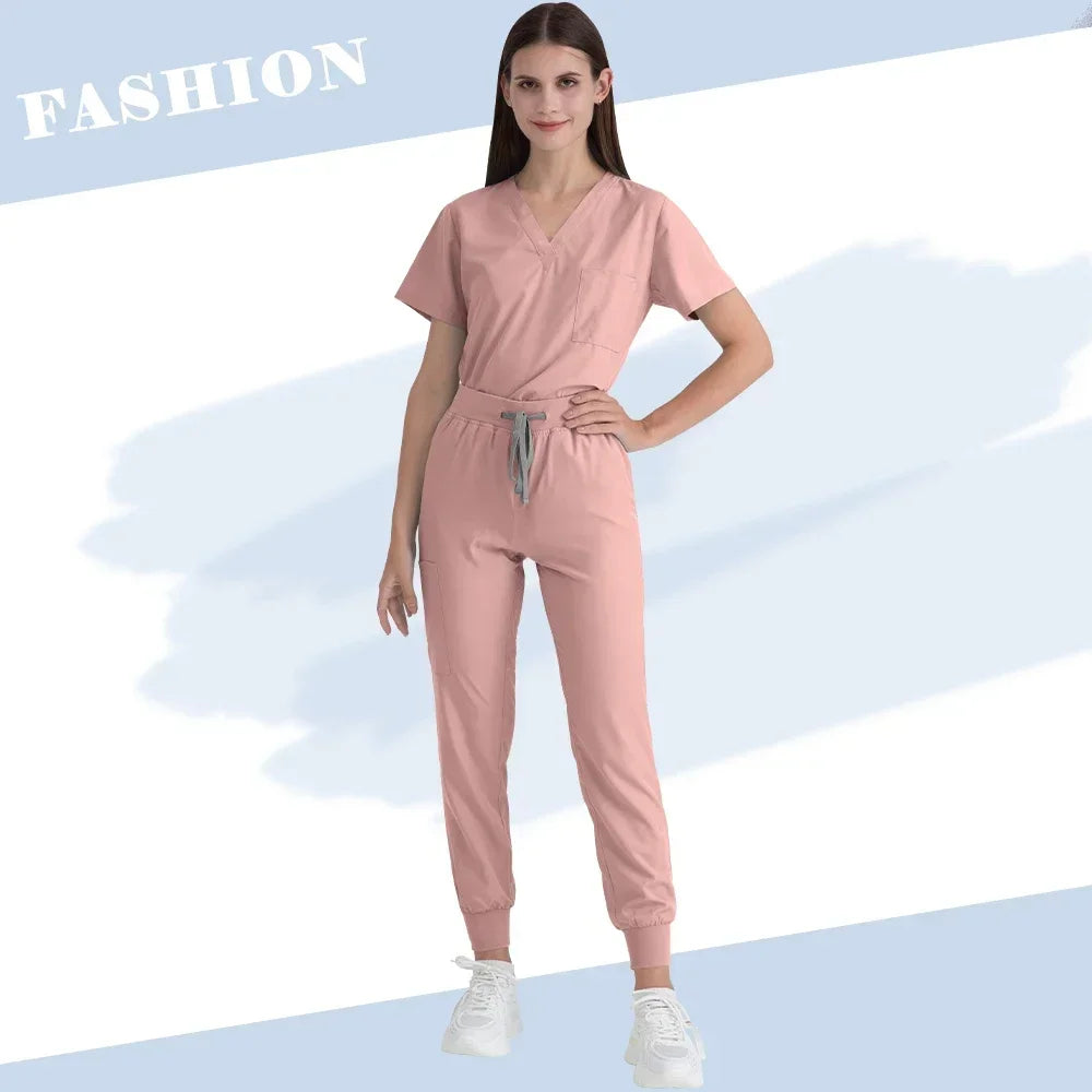 Medical Scrubs Uniform Women Scrub Sets Nursing Surgery, Dental Clinic or Beauty Salon Workwear