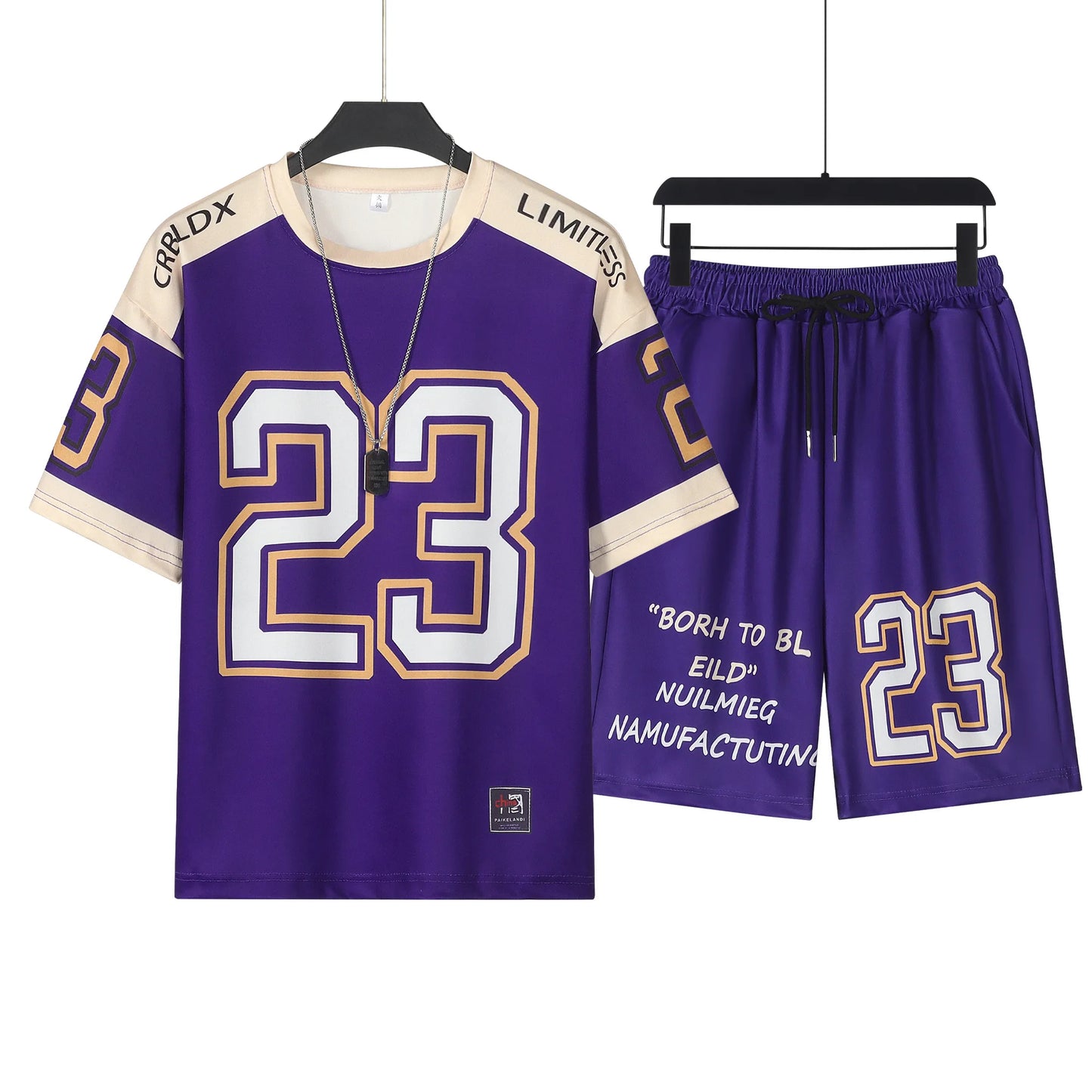 Lounge wear Men's Sports Suit High Quality Breathable Basketball T-shirts and Shorts Two Piece Set 23 Jersey Set Men Clothes 2024 New
