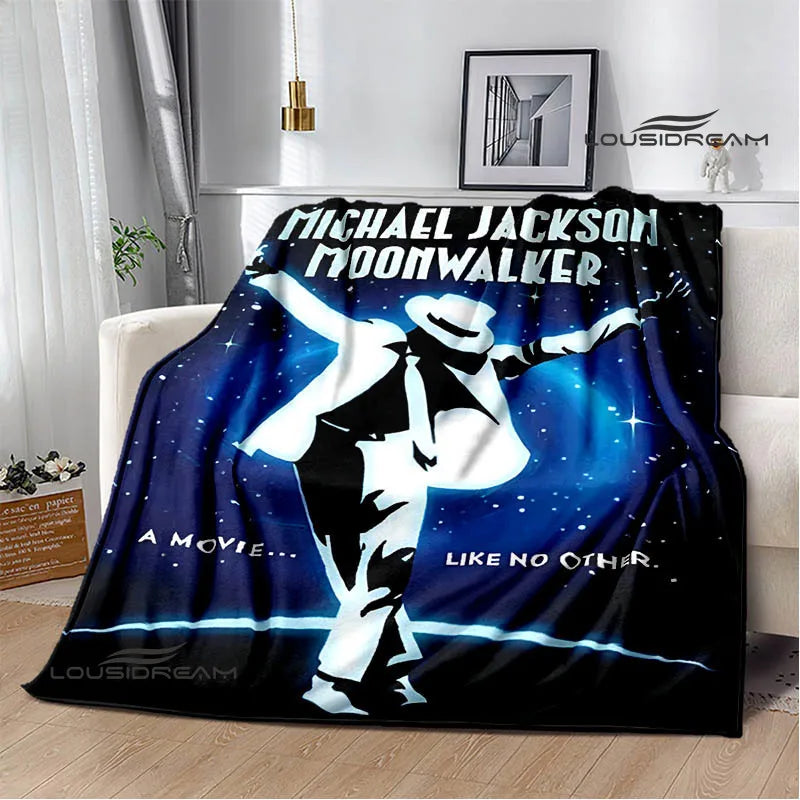 Michael Jackson retro Print blankets Picnic blanket Flannel blanket Soft Cozy Blanket Travel Blankets bed linings Birthday Gift