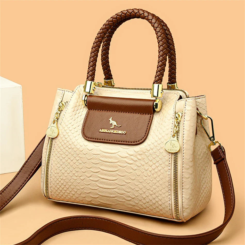 Fashion Crossbody Bags for Women Designer Ladies Purses and Handbags High-quality Soft Leather Women Shoulder Messenger Bags Sac