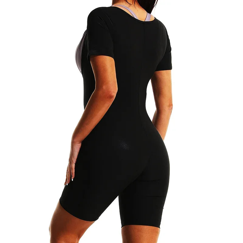 YBFDO Women's High Compression Bodysuit Shapewear for Fitness Sauna Sweat Suit Belly Slimming Sheath Weight Loss Body Shaper