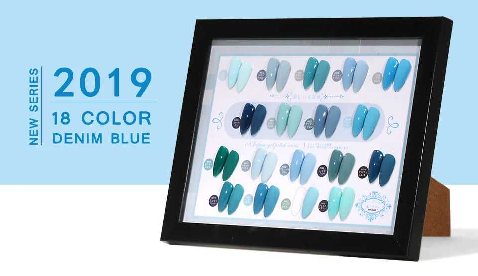 VINIMAY 18 Color Jeans Blue Gel Nail Polish Varnish Nail UV Soak Off Gellak Gelpolish Nail Art Primer Manicure Nails Gel Lacque