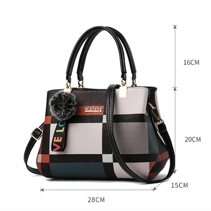 Luxury Designer PU Leather Casual Crossbody Bag for Women Ladies Large Capacity Travel Shoulder Handbag