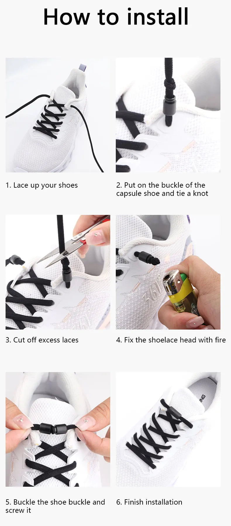 Elastic Shoelaces 21 Color Options No Tie Needed for Sneakers Children and Adults Eye Catching Lazy Shoes Lace Accessories