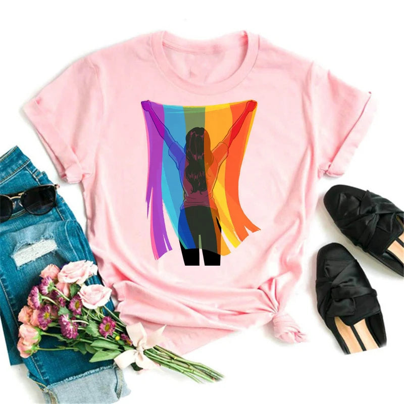 Summer New Fashion Graphic Print Lgbt T Shirts Women Funny Tshirts Casual Short Sleeves Tops Tees Female Unsiex Clothes
