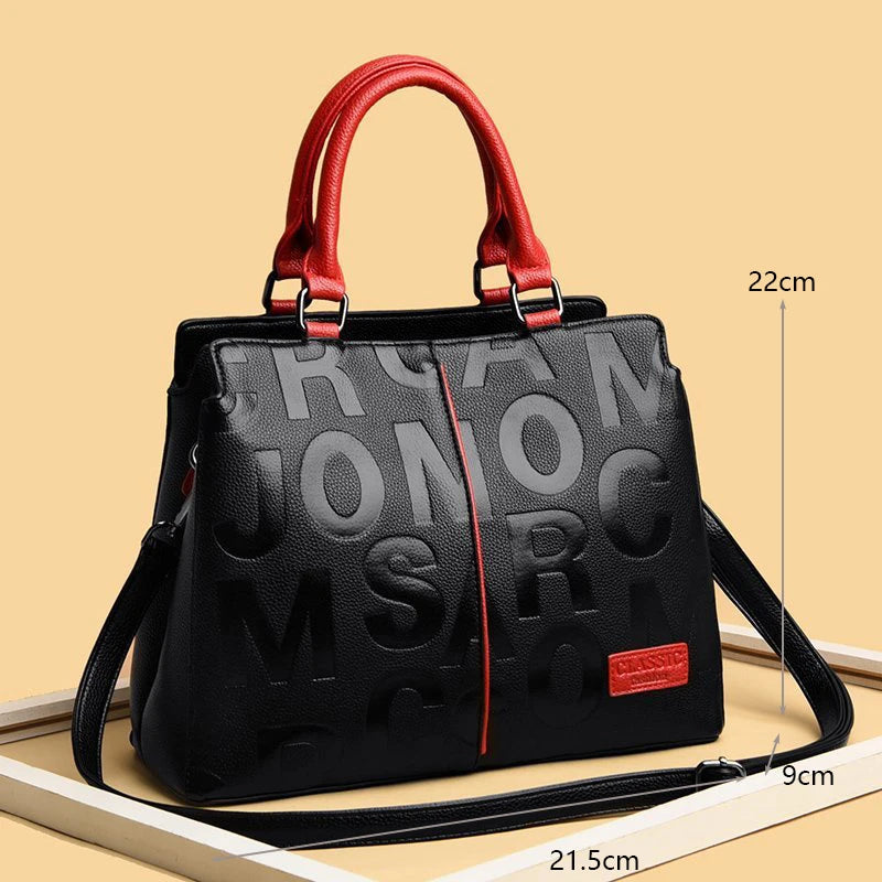 Luxury Designer PU Leather Casual Crossbody Bag for Women Ladies Large Capacity Travel Shoulder Handbag