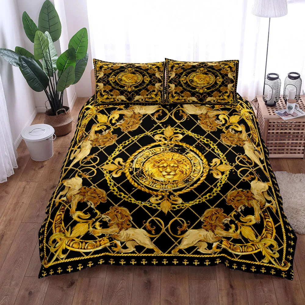 Seamless Chains Baroque Pattern Bohemian Bedding Set Small Single Twin Double Queen King Cal King Size Bed Linen Set