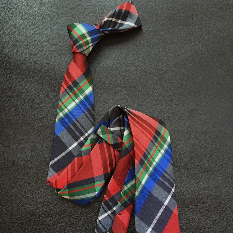 Mans 6cm Skinny Ties Striped Plaid Neckties Fashion Tie Jacquard Classics Business Mens Wedding Party Dress Woven Slim Tie