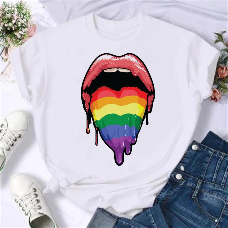 Summer New Fashion Graphic Print Lgbt T Shirts Women Funny Tshirts Casual Short Sleeves Tops Tees Female Unsiex Clothes
