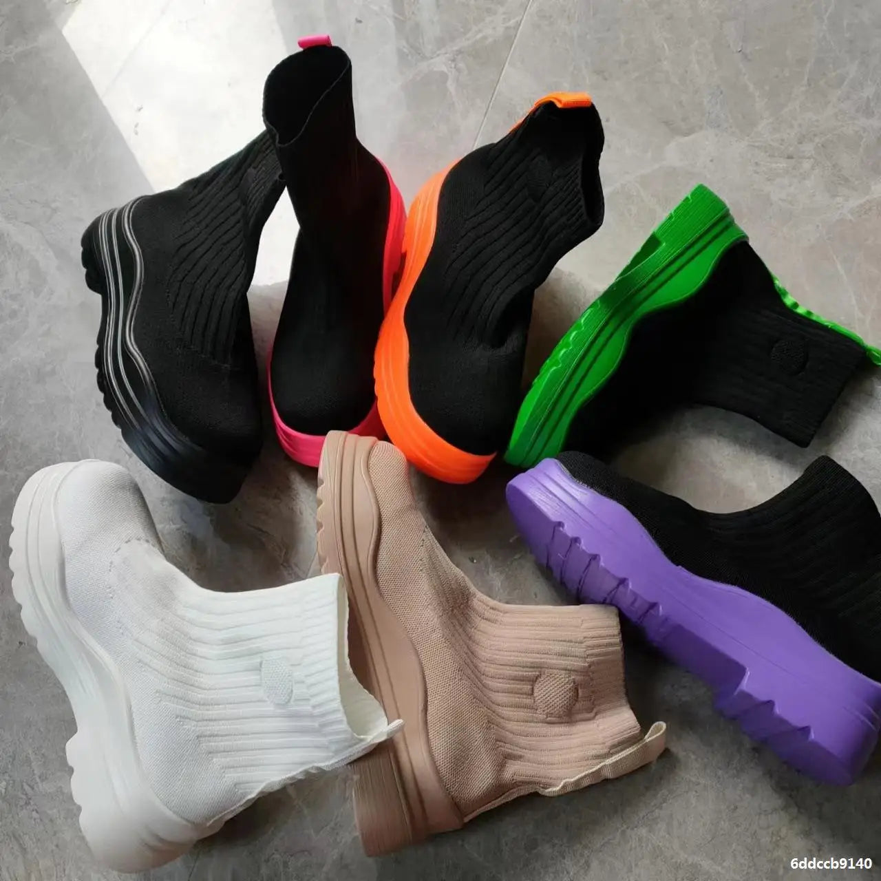 Breathable Spring Fashion Women's Shoes Casual Wedges Platform Ankle Boots Eye Catching Goth Boot Style for Women