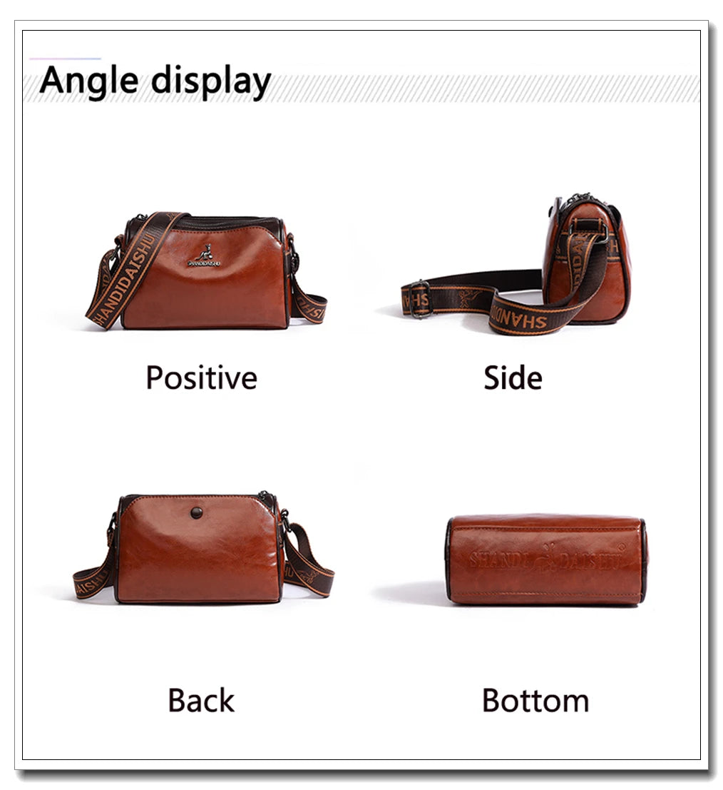 New Fashion Women's Genuine Leather Shoulder Bag Luxury Designer Handbag Brand Crossbody Bolsas For Girl Bags Messenger Bags Sac