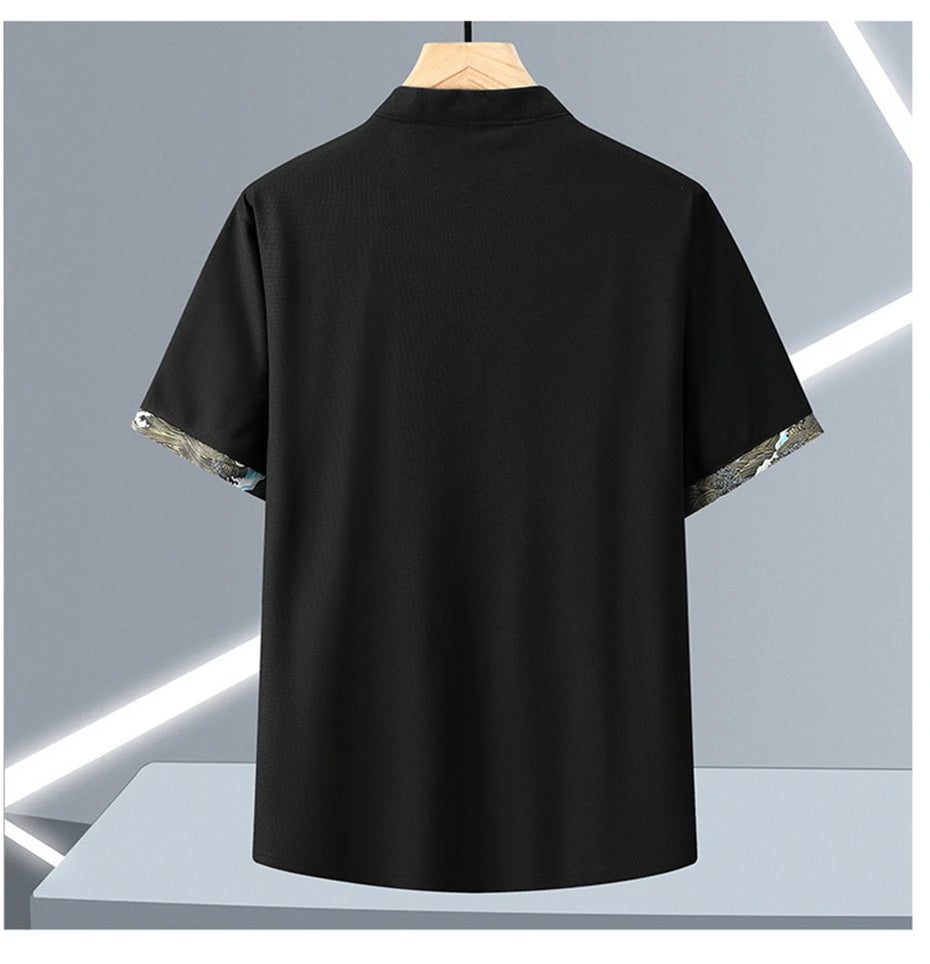 Tracksuits Plus Size 12XL Men's Sets Fashion Casual Chinese Traditional Style T-shirts Pants Suits Male Sets Big Size