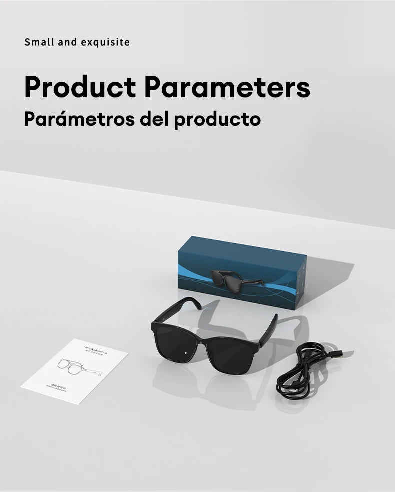 Choice HYUNDAI HY-C8 AI Glasses Earphones With Camera Automatic voice translation Smart glasses Multi-function keys For Sports