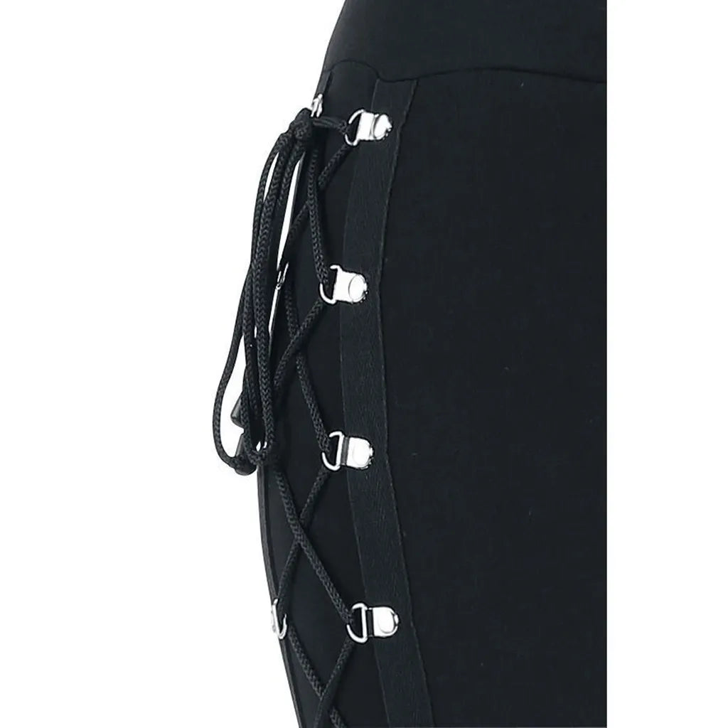 Streetwear Pencil Pants Bilateral Drawstring Tie Solid Color High Waist Fashion Pencil Pants Women fashion Trousers