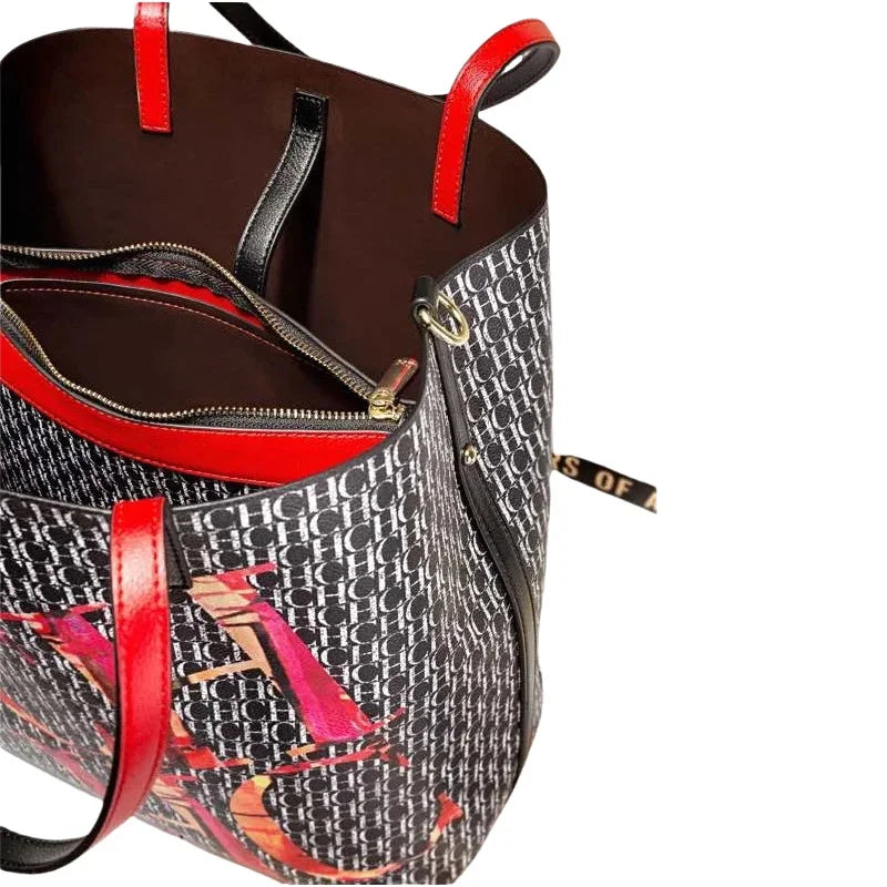 CH Large Capacity Tote High Women's Shoulder Bag Classic Letter Printing Temperament Style High Quality Women's Crossbody Bag