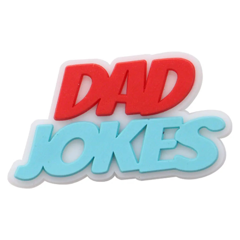 1PCS 'I Love Dad' PVC Shoe Button Charm for Father's Day Papa Sandals Decorations DIY Sweet Holiday Gift Idea