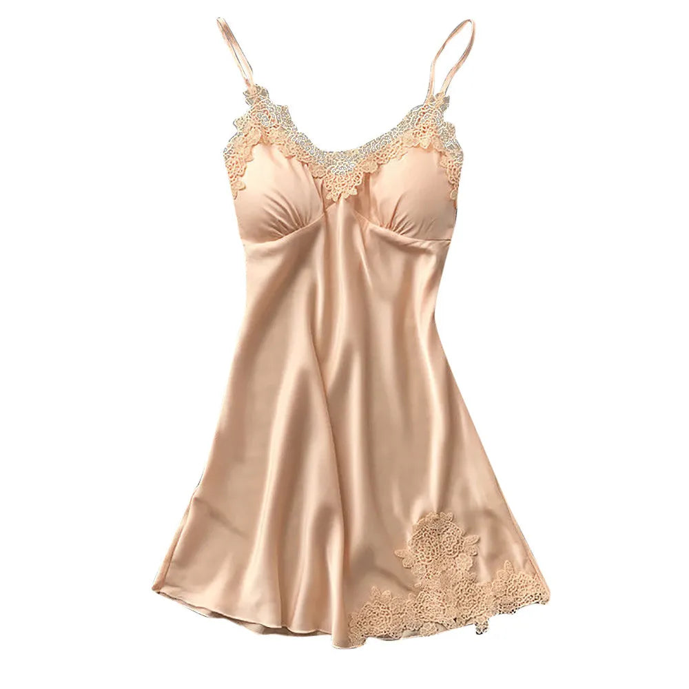 Sexy Lingerie Push up Underwear Lace Dress Robe Women Sleepwear Nightwear Pad Lingerie Sexy Garter Slip L