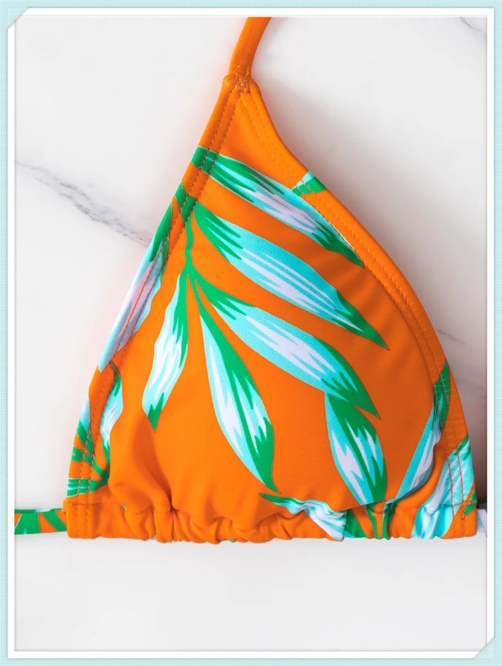 3 pieces Halter Bikini Tropical Print Swimsuit Drawstring Side Swimwear Women Long Sleeve Bathing Suit Female Swimming Beachwear